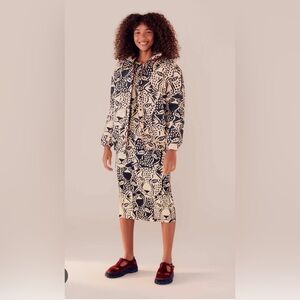 B&w Midnight Leopards Jersey Dress